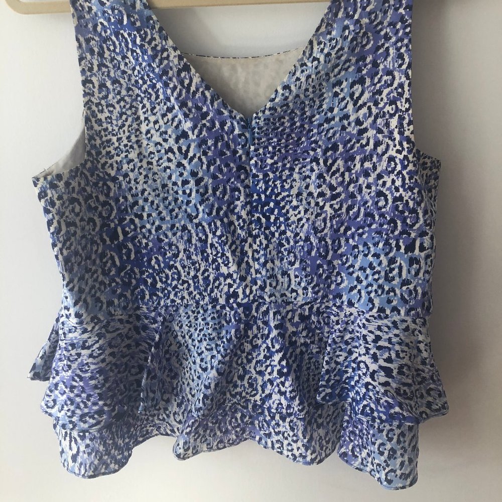 Rebecca Taylor cheetah print peplum blouse